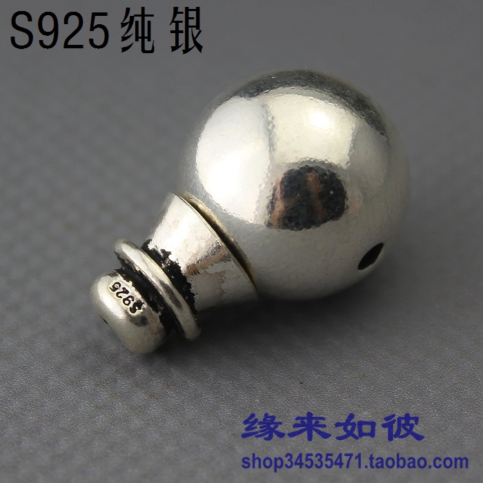 纯银迷你空心光面复古佛塔