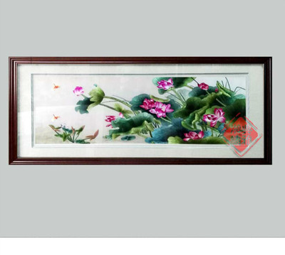 精品单面绣湘绣绣坊街装饰壁画