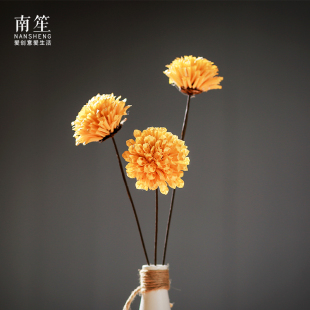 南笙 饰拍摄道具芝麻花 家居饰品花瓶干花花束插花客厅花艺摆设装