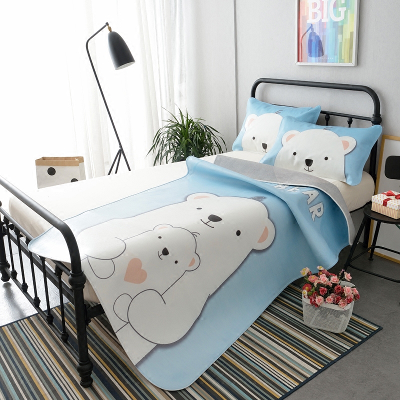 新山峡高端卡通儿童彩绘头层水牛皮席1.2m凉席1.35米床垫软席夏季