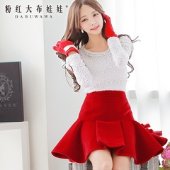 Spring skirt skirt pink doll 2015 slim OL dress women's tidal tail bag hip dress