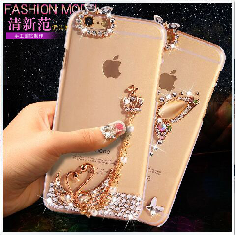 苹果6pius手机套带钻iphone6splus水钻外壳镶钻萍果平果六5.5寸女|msdalam kategori Aksesori Digital 3C, Aksesori telefon bimbit, Kes telefon bimbit/Shell - dari Buy2taobao.com untuk memberikan perkhidmatan ejen Taobao profesional membeli