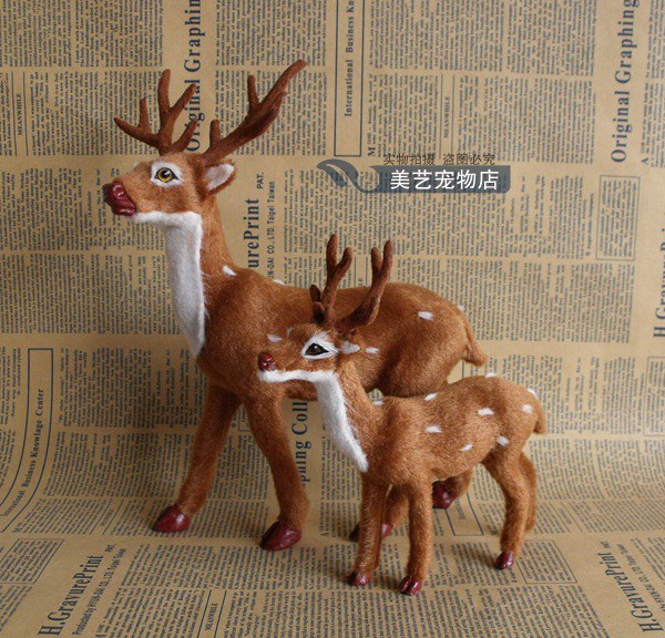 仿真梅花鹿摆件家居 欧式现代创意工艺品简约装饰品摆设结婚礼物