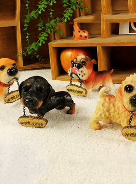 树脂创意礼品可爱风女生欢迎牌