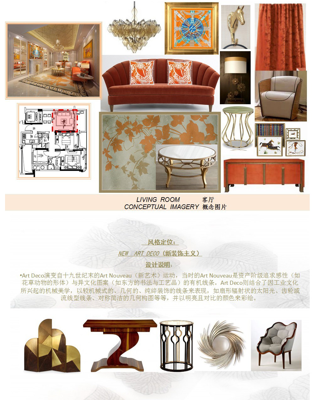 现代法式+新装饰主义样板房2套软装设计概念方案 PPT可编辑