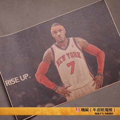 纽约尼克斯队Melo海报NBA球星卡梅隆安东尼海报Carmelo Anthony