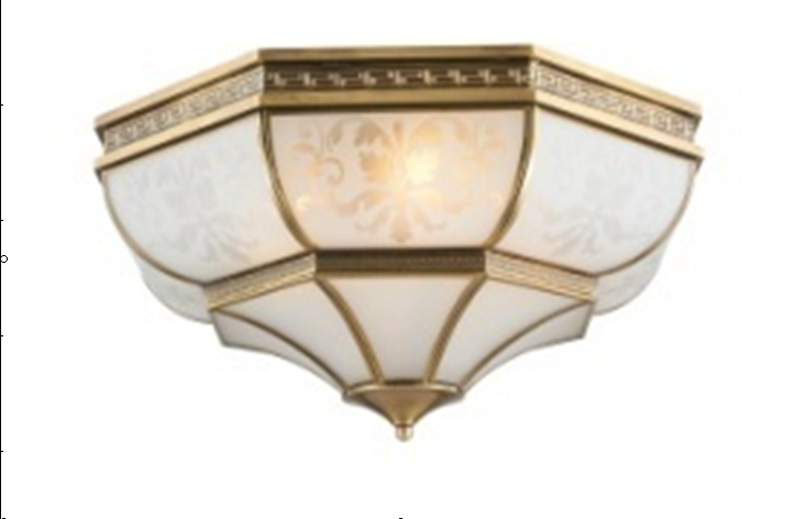 书房过道进门欧式风纯铜吸顶灯