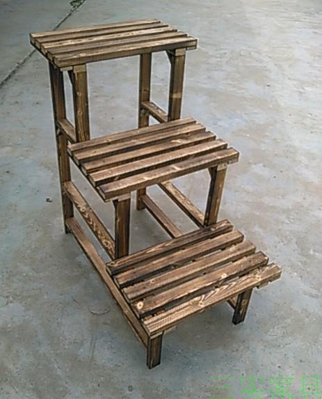 三实家具落地多层松木碳化防腐