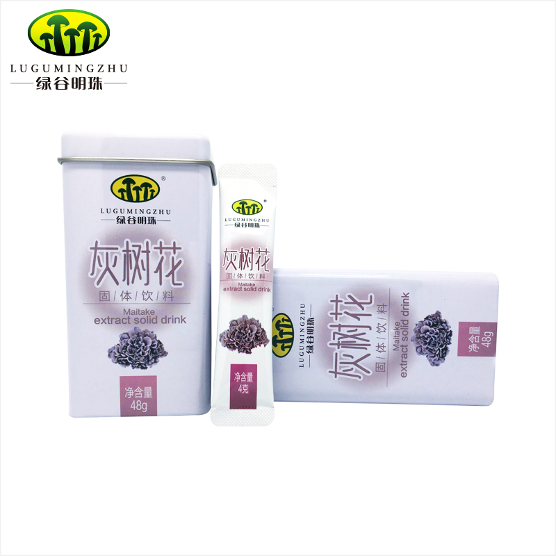 綠谷明珠灰樹花多糖D組分提取物舞茸灰樹花固體飲料4g/袋*12袋