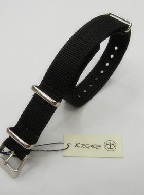 16mm NATO 北约帆布尼龙表带 黑色 多色潮流时尚男女手表代用表带