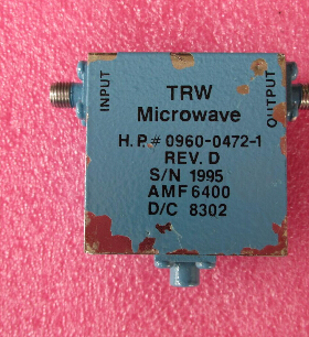 TRW 0960-0472-1 2-4.3GHz SMA 100W RF 射频微波同轴宽带隔离器