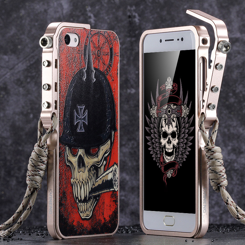 KANENG Mechanical Arm Trigger Aluminum Bumper Metal Frame Case Cover for vivo X7 Plus & vivo X7