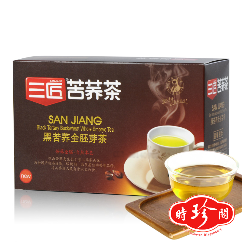 三匠 黑苦蕎全胚芽茶120克5g小袋*24袋 四川涼山麥香蕎麥花草茶sz