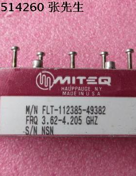 MITEQ FLT-112385-49382 3.62-4.205GHz SMA RF 同轴带通滤波器