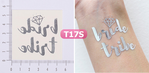 结婚派对 单身派对纹身贴纸烫银 bride婚礼姐妹团Tattoo stickers