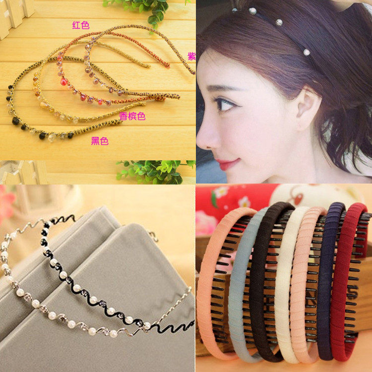 韩国进口手工带齿发箍防滑雪纺缠绕印花有齿头箍韩版布艺宽边头梳|ruв категории Украшения,ювелирные изделия, шпилька - от Buy2taobao.com для оказания профессиональной услуги покупки агента Taobao