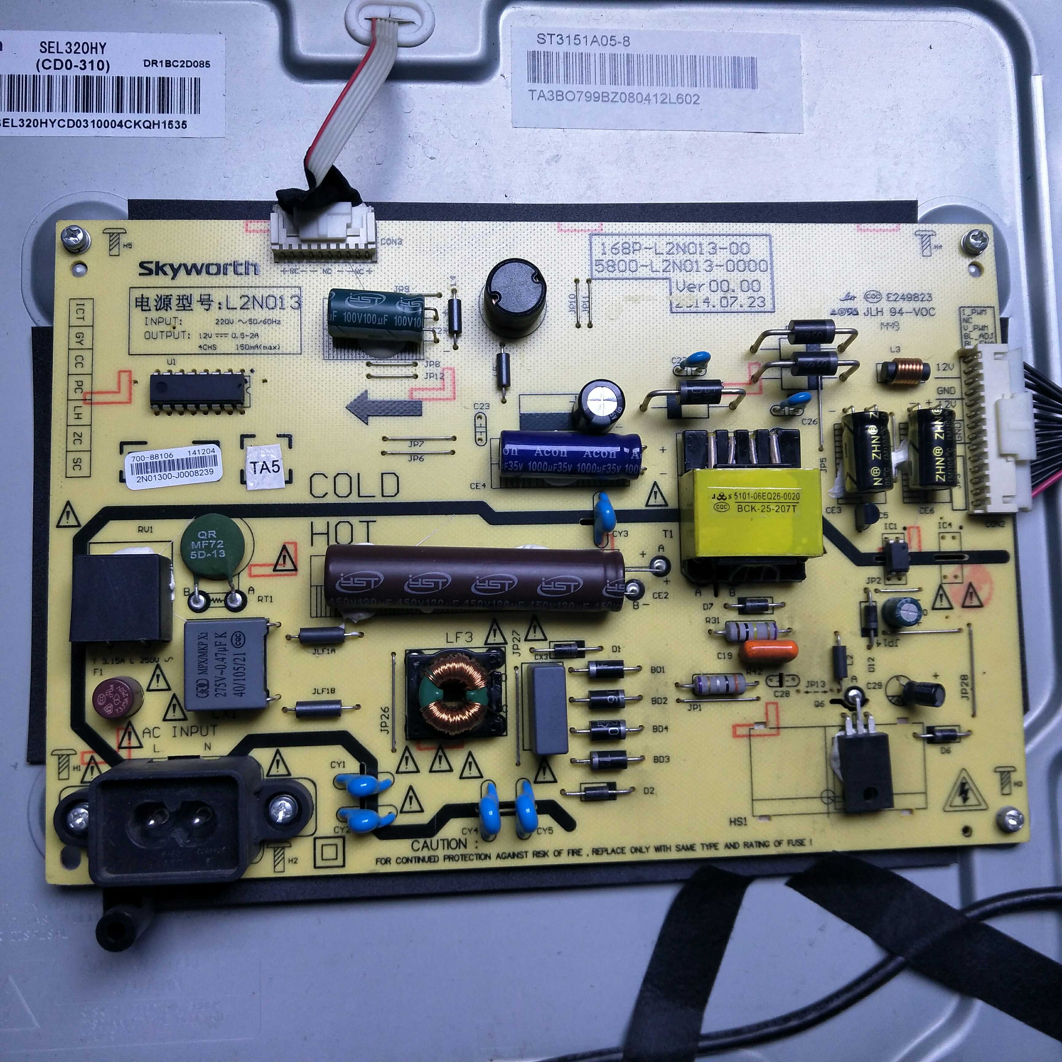 拆机 创维32E510E电源板 L2N013  5800-L2N013-0000 实物图非代用在类目 3C数码配件, 电子元器件市场, 电脑元件/零配件, 液晶/CRT配件中 - 来自Buy2taobao.com提供专业的淘宝代购服务