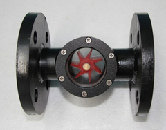 碳钢管道流量视镜 直通叶轮法兰蒸汽疏水观察镜DN80