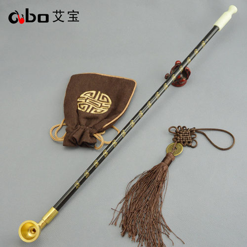 艾宝老式黄铜烟袋锅加长手工烟斗