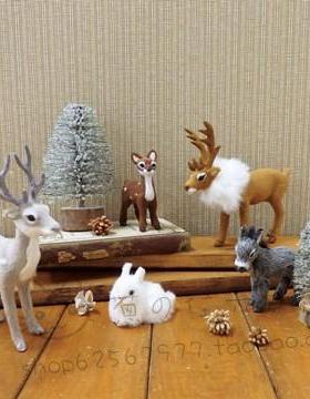 毛绒摆件系列节日仿真动物