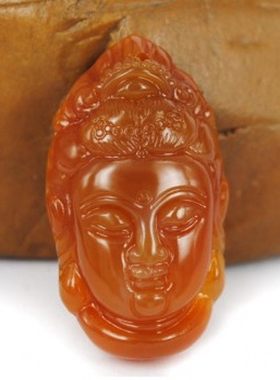 老坑料观音菩萨挂件天然黄龙玉