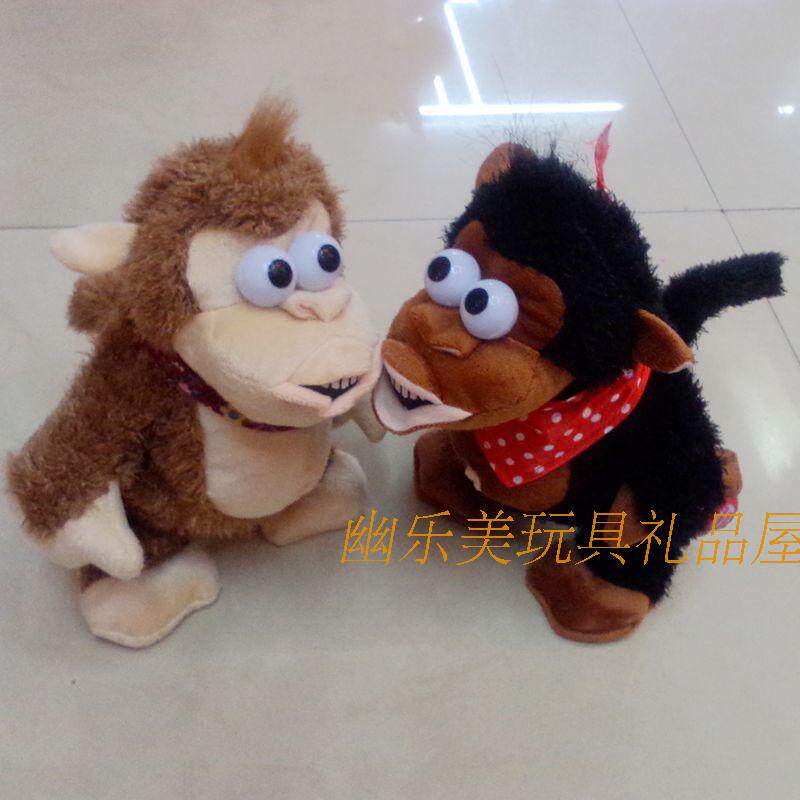 热卖新款毛绒搞笑玩具疯猴 不拿香蕉也会哭会笑的疯狂搞笑猴猩猩