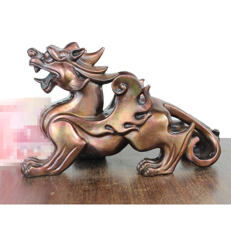 宇卓铜器 纯铜貔貅大号貔貅工艺品摆件黄铜貔貅皮丘瑞兽
