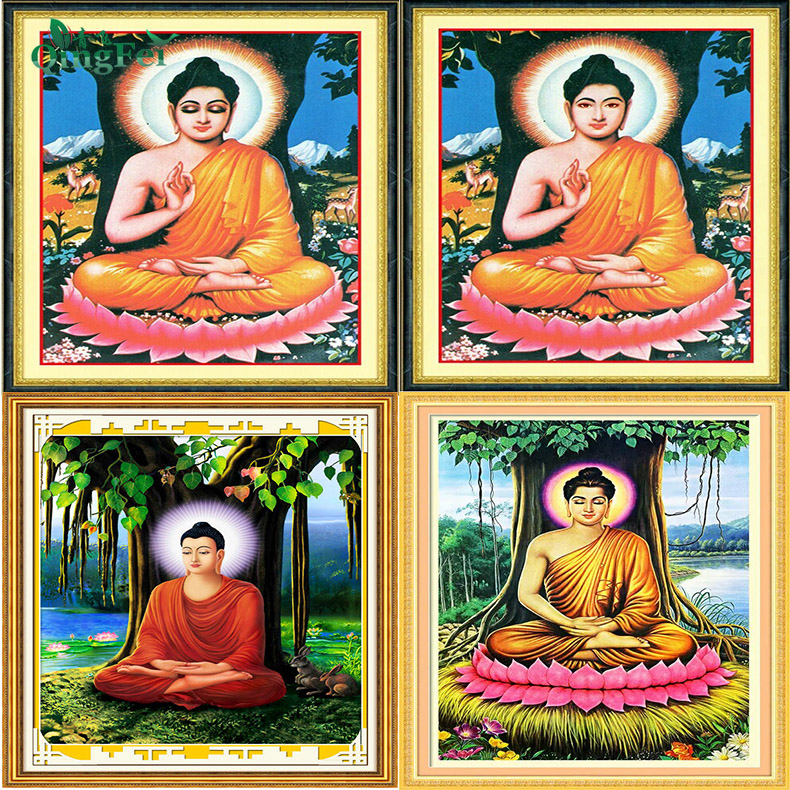 青飞精准释迦牟尼佛十字绣如来佛祖弥勒佛菩萨菩提树下佛缘钻石画