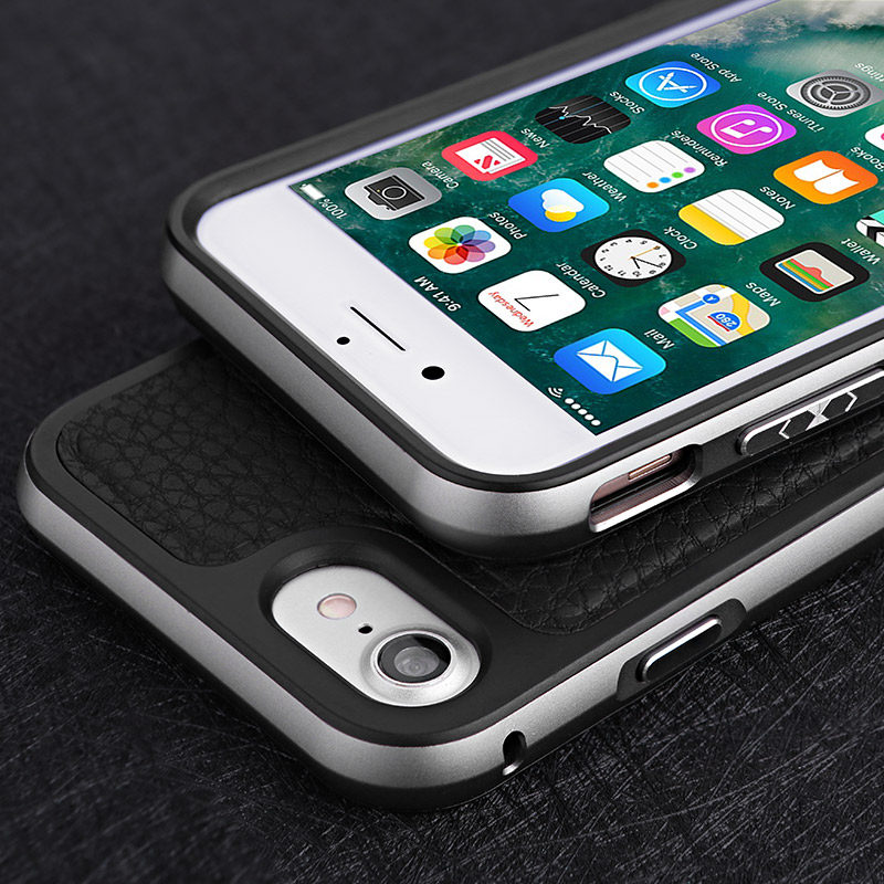 X-Doria Defense Lux Military Grade Tested Anodized Aluminum Leather TPU Polycarbonate Protective Case for Apple iPhone 7 Plus &