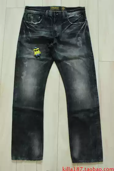 Skool European and American Street Trendy Washed Jeans Akoo Genuine T.I. Mainland Southern Hiphop