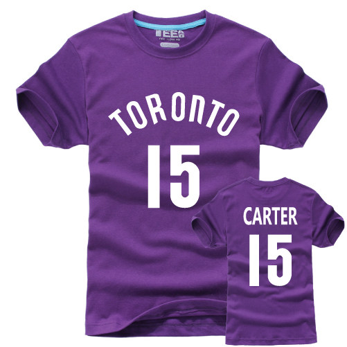 纪念版夏季猛龙15号文斯卡特球衣训练服纯棉短袖T恤篮球运动半袖