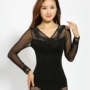 Cơ thể sau sinh corset bụng corset corset corset bụng eo áo sơ mi đồ lót phụ nữ dài tay đồ lót nhiệt - Corset quần áo gen bụng giảm eo