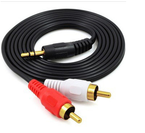 3米一分二音响线 3.5mm双莲花音频线电视手机功放电脑音箱连接线