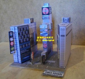 美国纽约时代华纳广场时报广场城市建筑场景模型