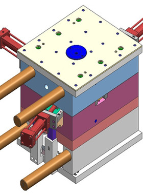 UG塑胶模具设计视频教程滑块中滑块二次滑块汽车零件扣机油缸抽芯