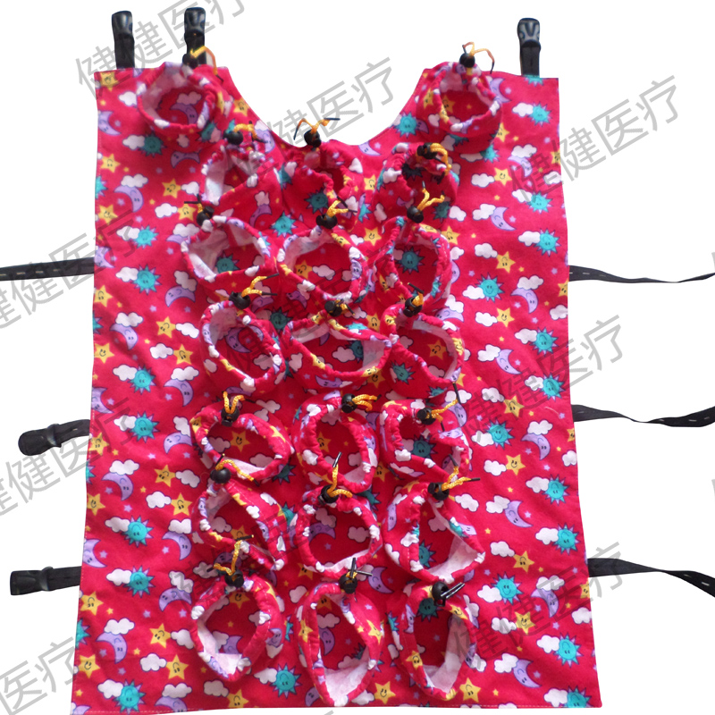 纯棉双层艾灸服背部20联艾柱盒盒