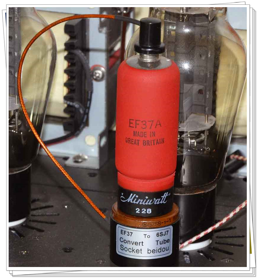 6J7 EF37 to 6SJ7 tube conversion holder