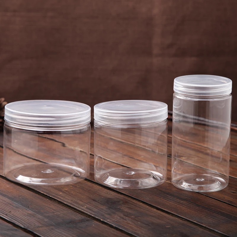 德立 透明加厚带盖收纳桶 点心桶 饼干桶/西点桶/曲奇包装盒