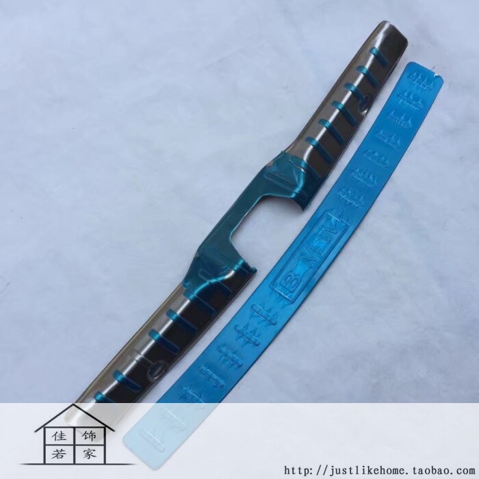 11-17款宝马5系列 专用不锈钢内外后护板 尾箱门槛条防护后杠踏板