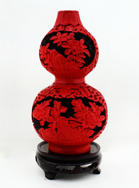 漆器生日摆件商务礼品葫芦花瓶