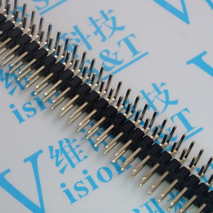 整包装2.54mm单排 双排 反弯 弯排针1*40 2*40P 全铜环保镀金耐温