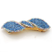 Package mail smiling Korean Barrette clip hair cross clip headgear Korea top clip full rhinestone pony tail clip woman