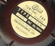 TYPE 2750M 220V东芝TOBISHI 160*160*55 铁叶耐高温风机14050