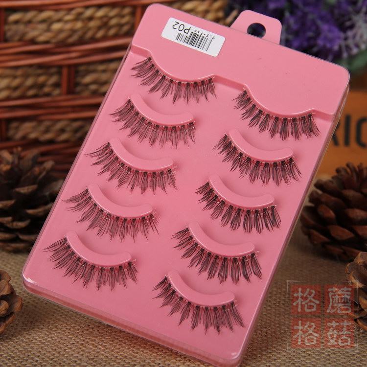 P02 تصدير تايوان نقية اليدوية اليابانية ماكياج عارية ماكياج شفافة عبر ستيمد الرموش الصناعية مربع من البريد