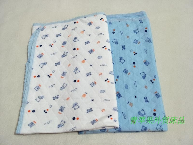 婴儿包被纯棉  精梳针织棉夹层盖毯 薄被75*75 新生儿抱被0-8个月