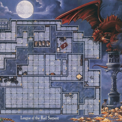 桌游驿站 DND 龙与地下城[红龙联盟]场景写真布地图 跑团战棋定制