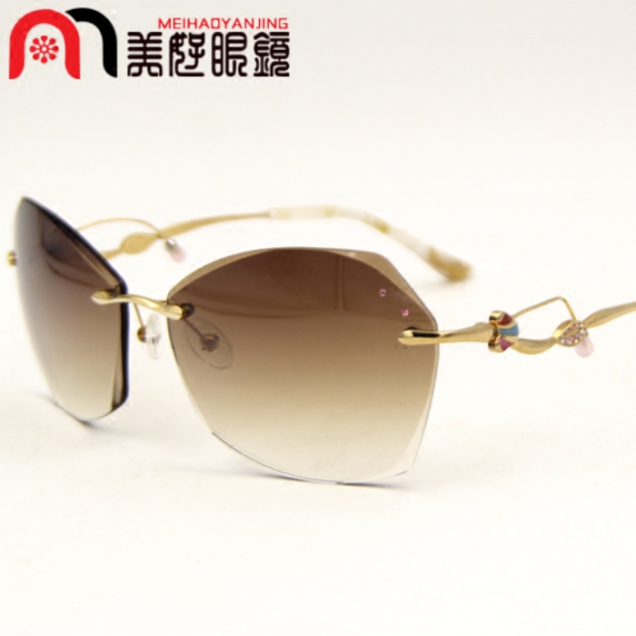 韩国正品YEIN魅影无框钻石切边镶钻太阳镜太阳眼镜墨镜女MY010C01