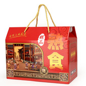 烤鸭 定制印刷年货通用现货红色熟食包装 烧鸡 香肠 驴肉礼品盒 盒