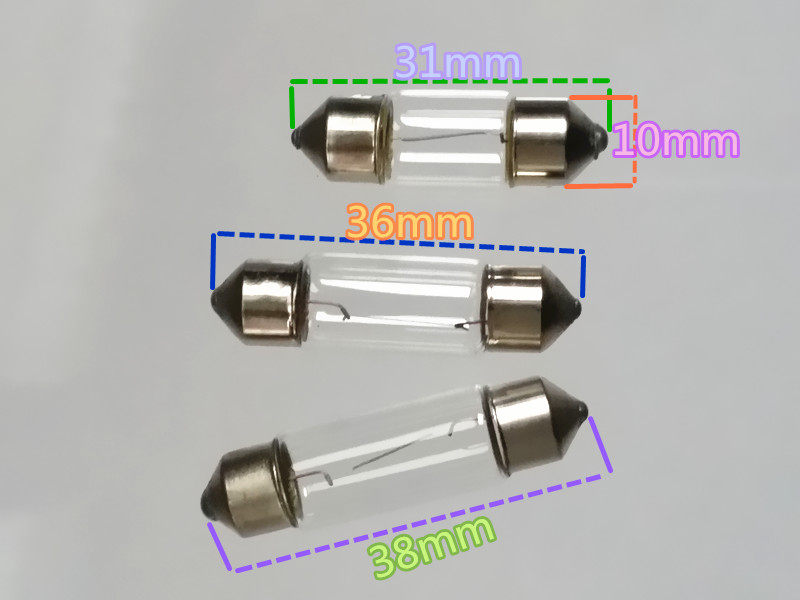 12v24v5w10w双尖灯泡汽车阅读灯泡12V24V双尖小灯泡10x39mm
