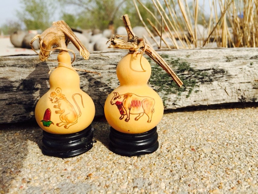 Boutique natural Hand twist Pyrography Color Faucet Chinese Zodiac gourd Home Furnishing Decoration Handle piece Wenwan gourdin the Arts and crafts , Folk arts and crafts Features , Gourd  category - from Buy2taobao.com to provide professional Taobao agent buy service